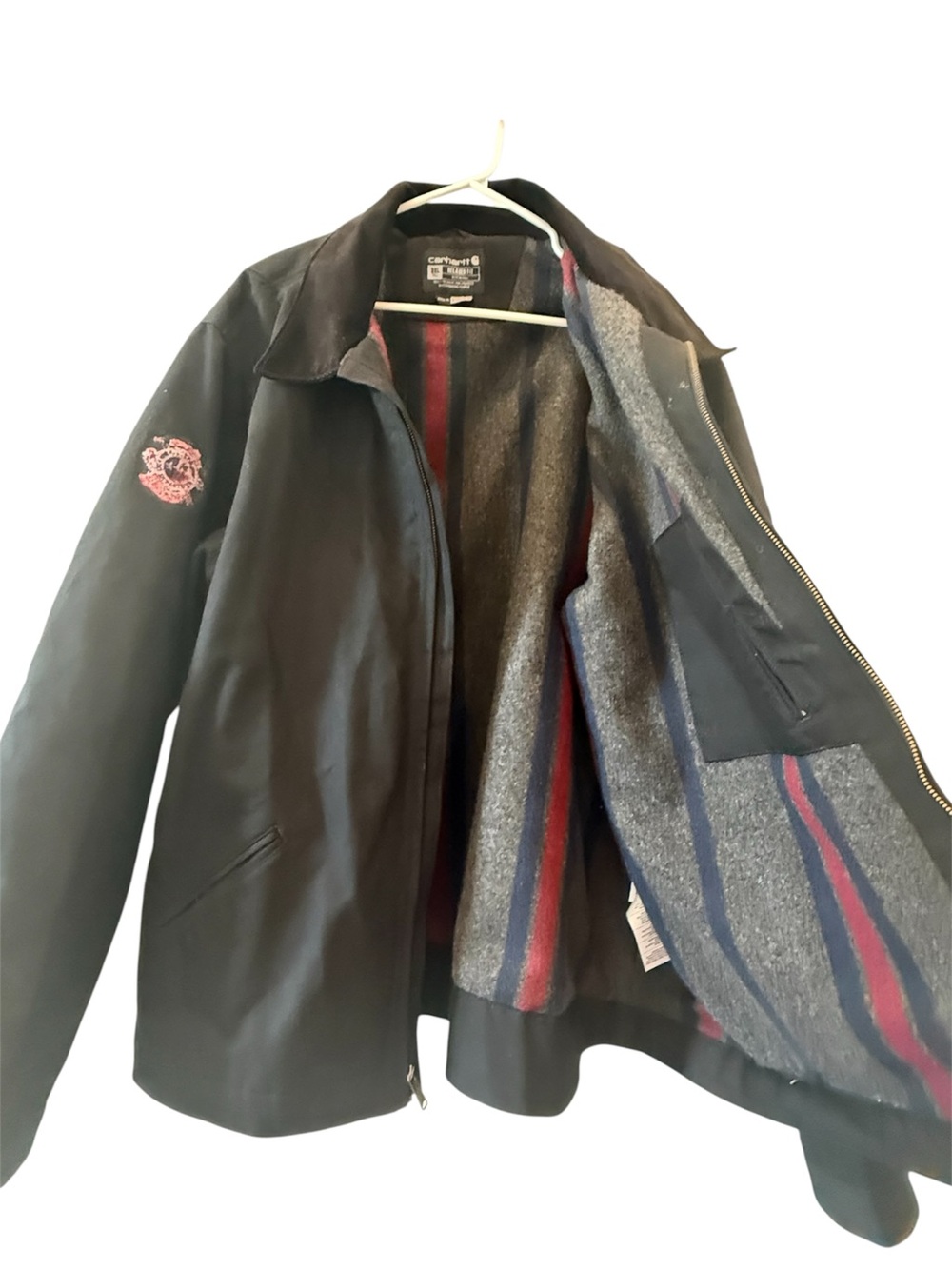 Carhartt Men’s Detroit Blanket Lined Black Work Jacket 3XL - Picture 4 of 9